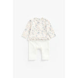 Newborn Girl Mock Frill Top All In One