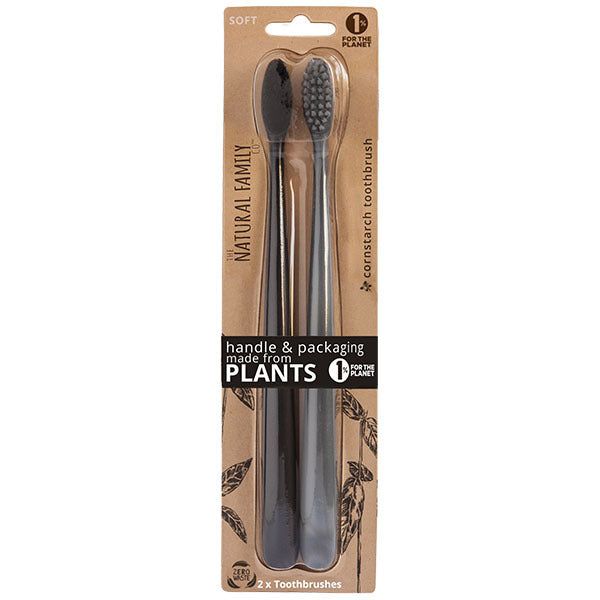 NFco Biodegradable Toothbrush - Pirate Black & Monsoon Mist