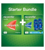 Nicorette Starter Bundle: Nicorette Invisi 25mg Patch 7 and Cools 2mg Lozenge 4x20