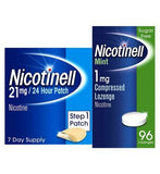 Nicotinell Mint Lozenge 1 mg 96 Pieces & Step 1 21 mg Patch Bundle