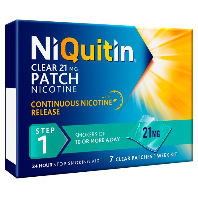 NiQuitin CQ 21mg Clear Patch Step 1 7 per pack