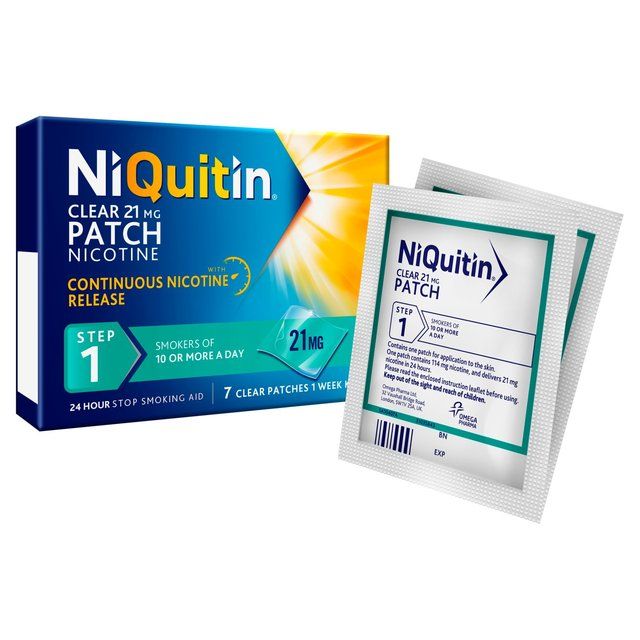NiQuitin CQ 21mg Clear Patch Step 1 7 per pack