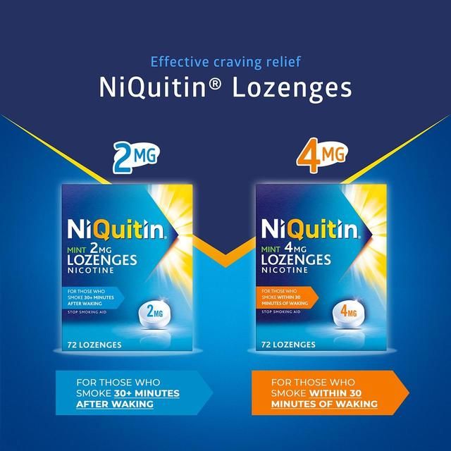 NiQuitin Mint 4mg Lozenges Nicotine 72 Lozenges 72 per pack