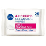 NIVEA Biodegradable Cleansing Face Wipes for Dry Skin 25 per pack