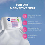 NIVEA Biodegradable Cleansing Face Wipes for Dry Skin 25 per pack