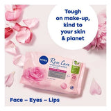 Nivea Biodegradable Rose Care Micellar Wipes, 25 Wipes