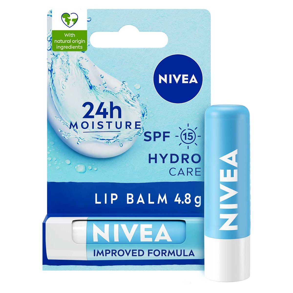 NIVEA Hydro Care Lip Balm SPF15, 4.8g