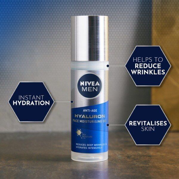Nivea Men Anti-Age Face Gel Moisturiser Hyaluronic Acid 50Ml