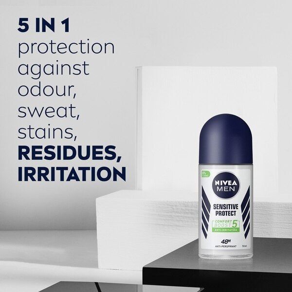 NIVEA MEN Antiperspirant Deodorant Roll-On Sensitive Protect