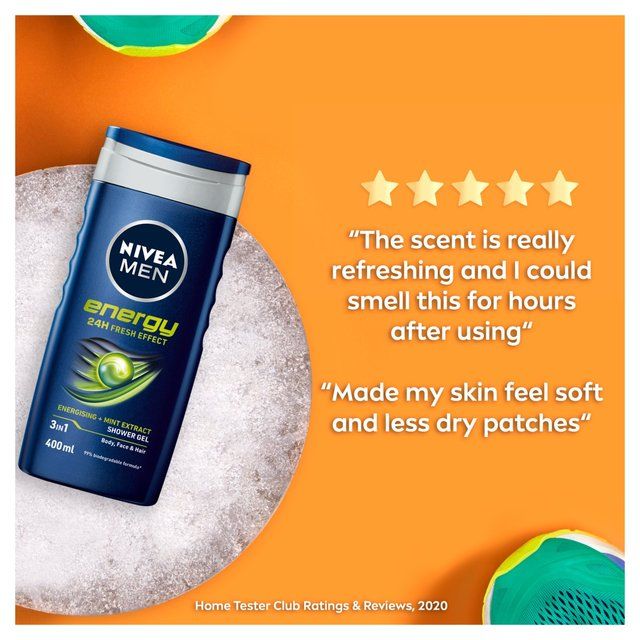 NIVEA MEN Energy Mint Extract 3 in 1 Shower Gel 400ml