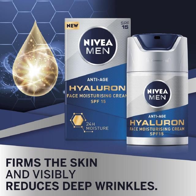 NIVEA MEN Hyaluron Anti-Age Face Moistursing Cream SPF15 50ml