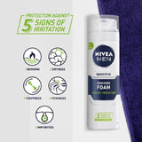 NIVEA MEN Sensitive Shaving Foam with 0 % Alcohol 200ml