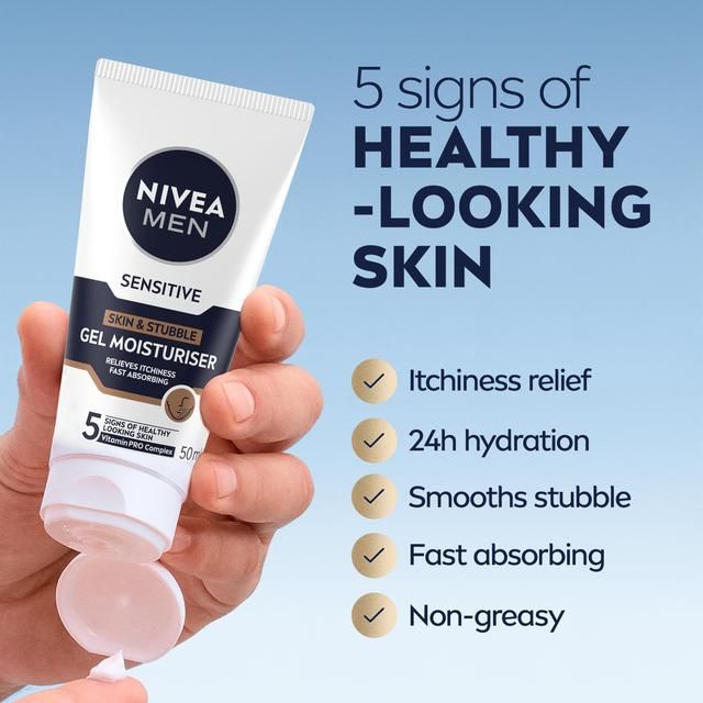 NIVEA MEN Sensitive Skin & Stubble Face Gel   50ml