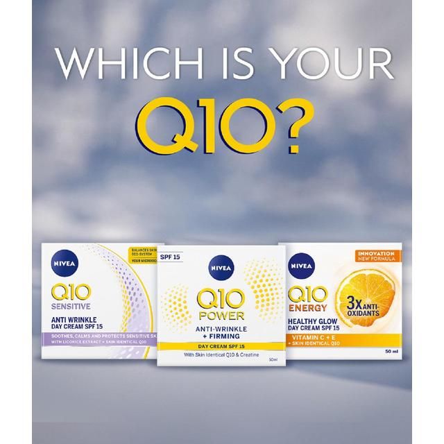 NIVEA Q10 Power Anti-Wrinkle Day Face Cream SPF15 for Sensitive Skin 50ml