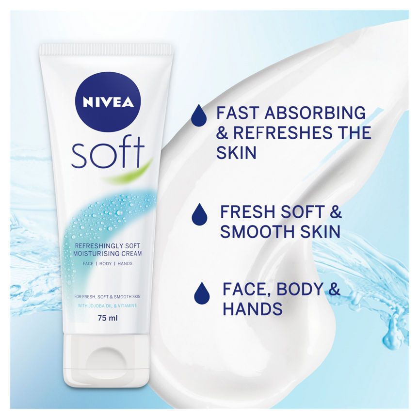 Nivea Refreshingly Soft Moisturising Cream For Face Hands And Body
