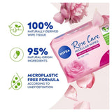 NIVEA Rose Care Biodegradable Micellar Face Wipes with Organic Rose Water 2 x 25 per pack