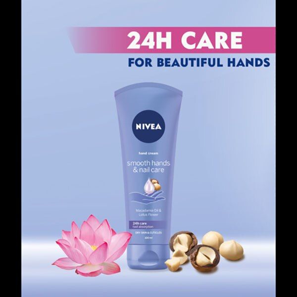 NIVEA Smooth Hands & Nail Care Hand Cream 100ml