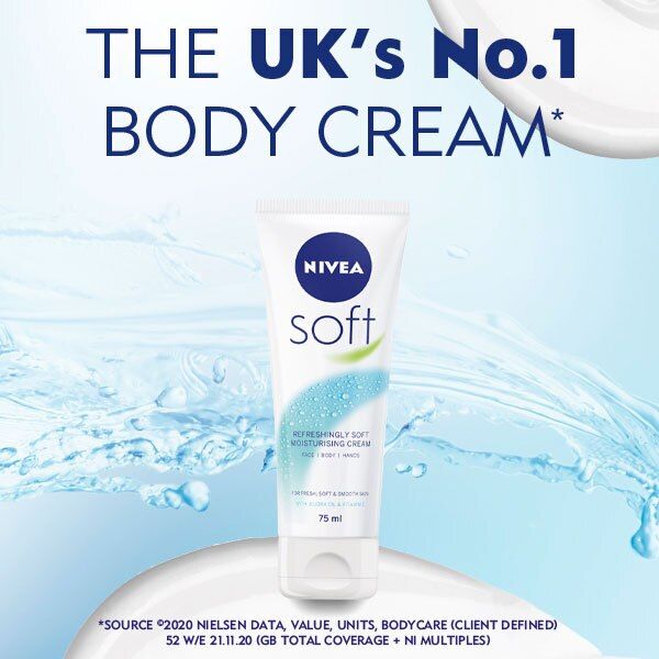 NIVEA Soft Moisturiser Cream for Face, Hands & Body, 75ml
