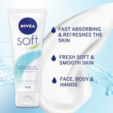NIVEA Soft Moisturiser Cream for Face Hands & Body 75ml