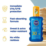 NIVEA SUN Protect & Dry Touch SPF 30 Sunscreen Spray   200ml