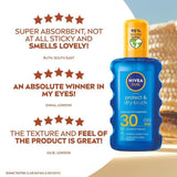 NIVEA SUN Protect & Dry Touch SPF 30 Sunscreen Spray   200ml