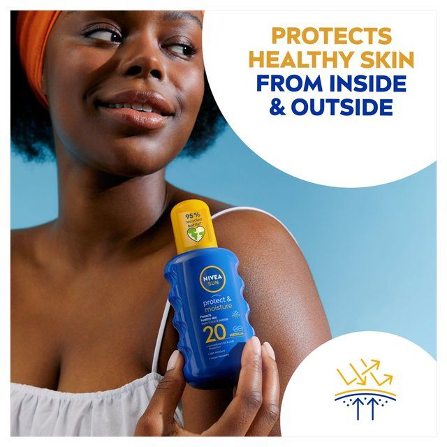 NIVEA SUN Protect & Moisture SPF 20 Sun Lotion Spray 200ml
