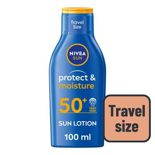 NIVEA SUN Protect & Moisture SPF 50+ Sun Lotion Travel Size 100ml