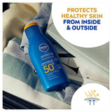 NIVEA SUN Protect & Moisture SPF 50+ Sun Lotion Travel Size 100ml