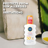 NIVEA SUN Sensitive SPF 50+ Allergy Protect Sun Lotion Spray 200ml