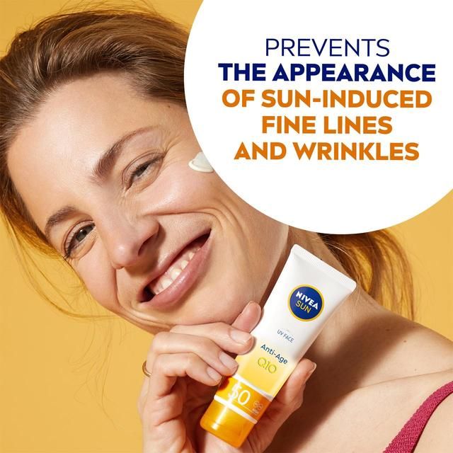 NIVEA SUN UV Face SPF 50 Sun Cream Q10 Anti-Age 50ml