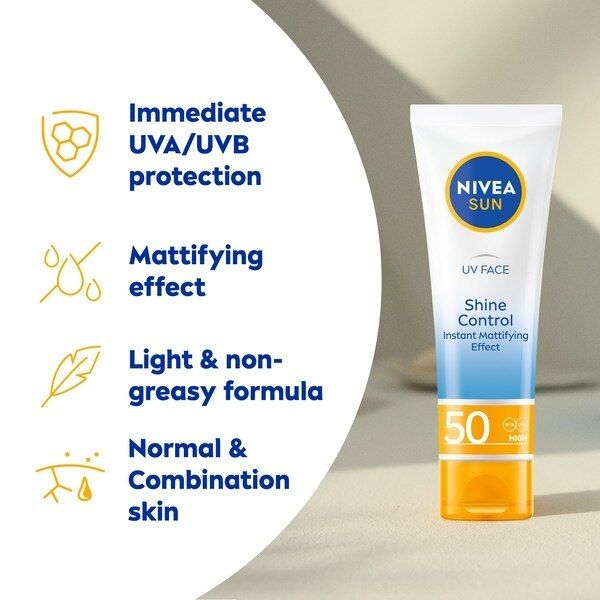 NIVEA SUN UV Face Suncream Shine Control SPF50 50ml