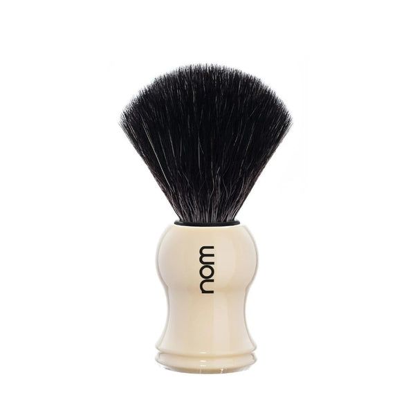 Nom GUSTAV Vegan Fibre Shaving Brush in Black Cream
