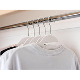 Non-Slip Plastic Clothes Dress Suit Hangers White & Grey 5pk 5 per pack