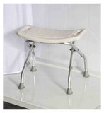 NRS Healthcare Folding Shower Stool, White