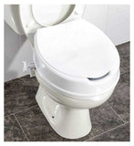 NRS Healthcare Linton Plus Raised Toilet Seat with Lid - 100mm/4Inches