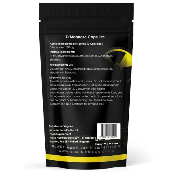 Nuke Nutrition D Mannose 1500mg -180ct