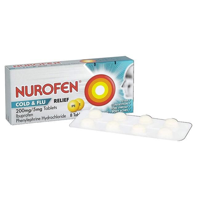 Nurofen Cold & Flu Pain Relief Ibuprofen 200mg Tablets 16 per pack