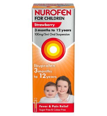 Nurofen for Children Strawberry 3 months to 12 years 100mg/5ml Oral Suspension - 200ml