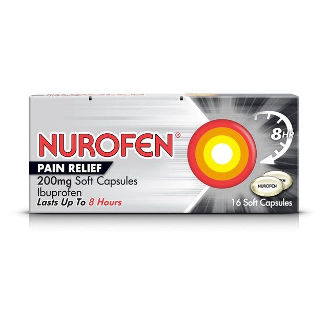 Nurofen Ibuprofen Pain Relief Soft Capsules 16 per pack
