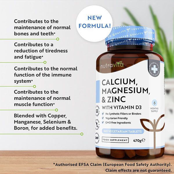 Nutravita Calcium Magnesium Zinc & Vit D3 - 365 Veggie Tabs