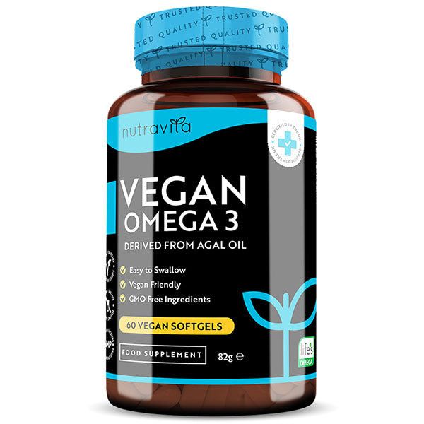 Nutravita Vegan Omega 3 600mg DHA & 300mg EPA - 60 Softgels