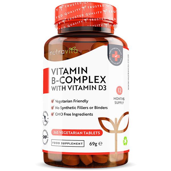 Nutravita Vitamin B Complex with Vitamin D3 - 365 Tablets