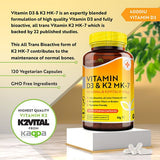 Nutravita Vitamin D3 with Vitamin K2 - 120 Vegan Capsules
