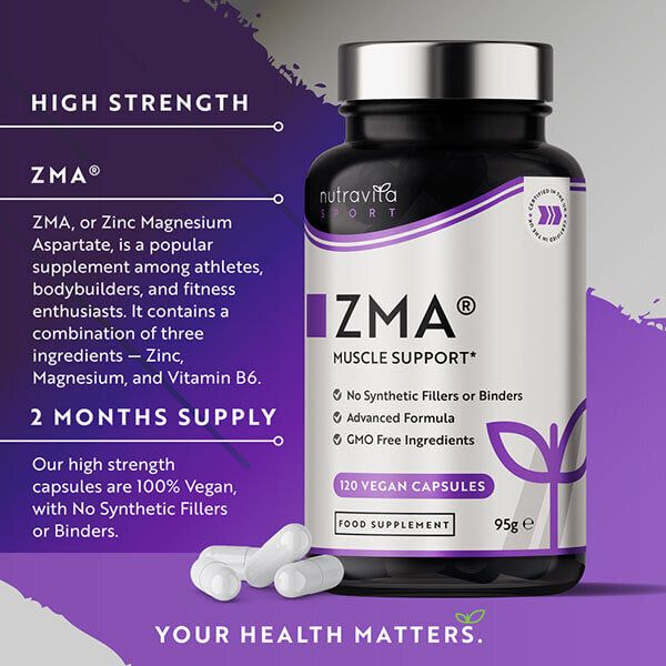 Nutravita ZMA Muscle Support - 120 Vegan Capsules