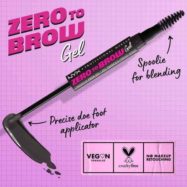 Nyx Pmu Zero To Brow Gel 12 - Black