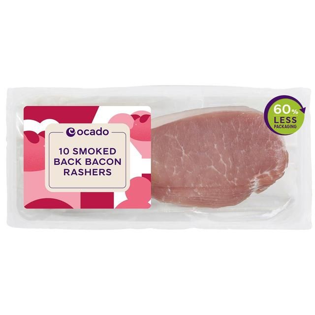 Ocado 10 Smoked Back Bacon Rashers 300g