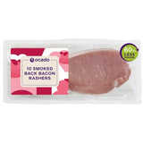 Ocado 10 Smoked Back Bacon Rashers 300g