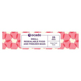 Ocado 25 Small Resealable Food & Freezer Bags 25 per pack