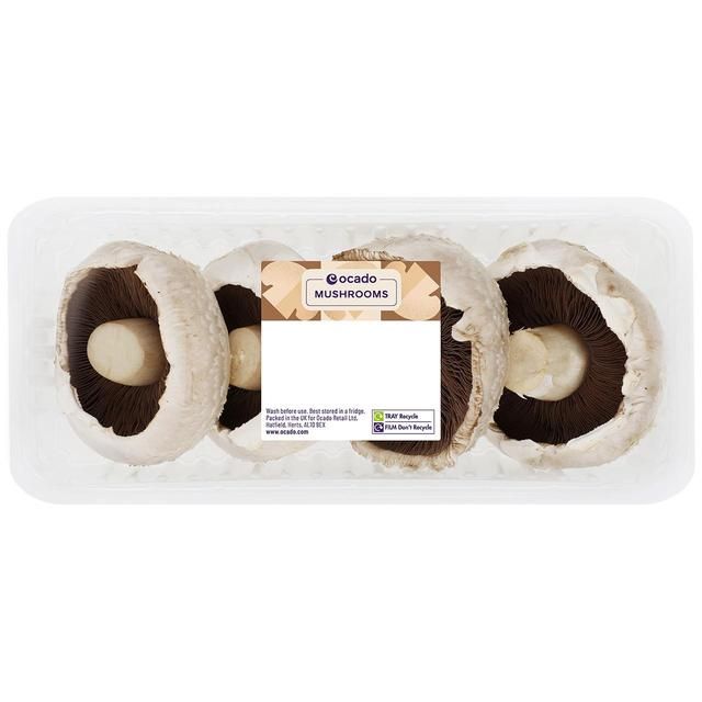 Ocado Flat Mushrooms (min 3) 250g