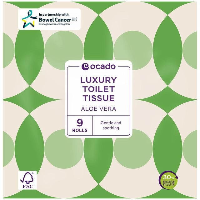 Ocado Luxury Aloe Vera Toilet Tissue 9 per pack